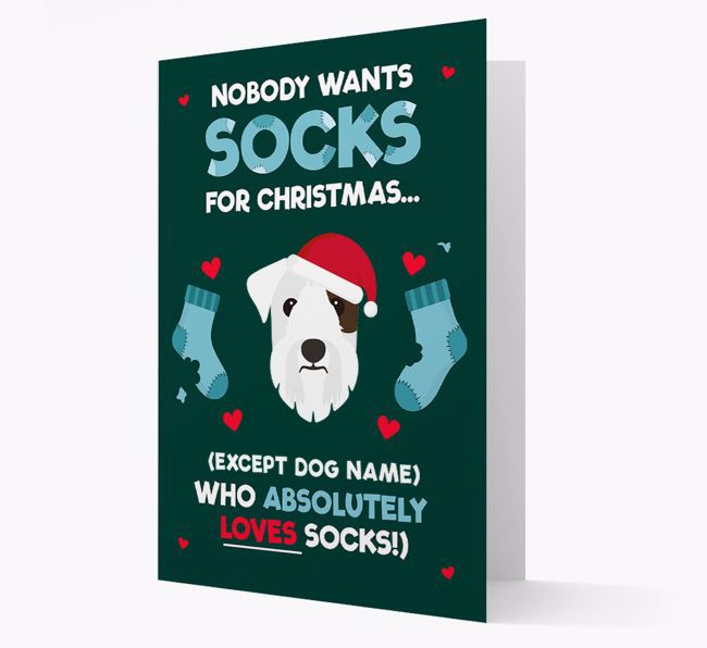 'Nobody Wants Socks for Christmas' - Personalised {breedFullName} Christmas Card